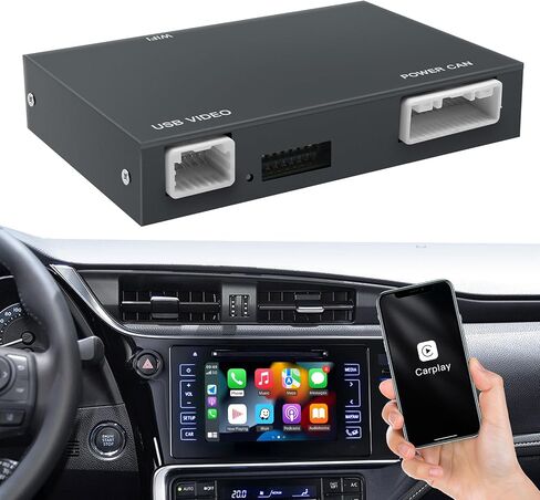 CARabc Wireless Carplay Android Auto Adapter for Toyota with Entune2.0 2014-2019, Fits for Tundra/Highlander/RAV4/Tacoma/Camry/Corolla/Avalon/Prius/CH-R/Sienna in Saudi Arabia