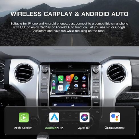 CARabc Wireless Carplay Android Auto Adapter for Toyota with Entune2.0 2014-2019, Fits for Tundra/Highlander/RAV4/Tacoma/Camry/Corolla/Avalon/Prius/CH-R/Sienna in Saudi Arabia