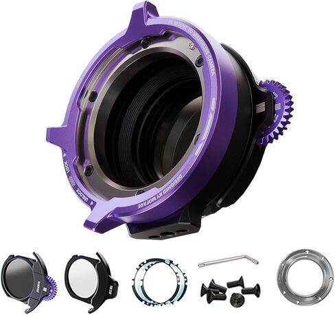 MOFAGE Poco II PL-E Lens Adapter Ring for PL to E Mount Camera Lens Adapter, Fit All PL Lens Filter Size, Quick Change Filter, Build-in ND for Camera in Kuwait