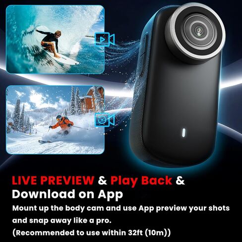 4K Mini Body Camera, Thumb‑Sized, Waterproof Case in Saudi Arabia