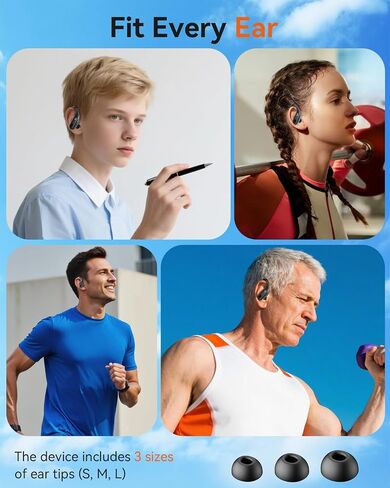 LEEMC Wireless Earbuds, Bluetooth Headphones 5.4, 80Hr Playtime Ear Buds with Hooks for Sports, Noise Canceling, LED Display, IPX7 Waterproof Earphones for Workout Running, Onyx in Saudi Arabia