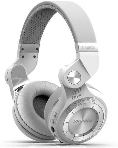 Bluedio T2 Plus Turbine Wireless Bluetooth Headphones with Mic/Micro SD Card Slot/FM Radio (White) in Kuwait