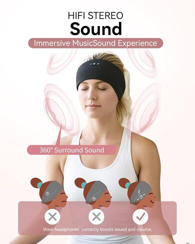 2-in-1 Sleep Headphones Bluetooth 6.0 Headband in Kuwait
