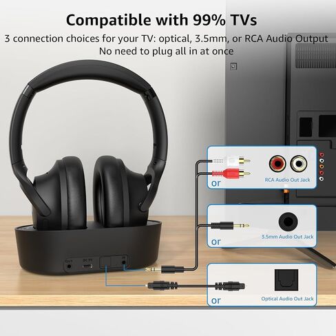 1Mii ClearLinkTV H3 Wireless Headphones for TV Watching for Seniors in Kuwait