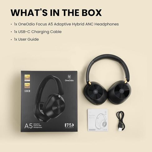 OneOdio Focus A5 Wireless Headphones, LDAC, 75H, Low Latency Game Mode in Kuwait