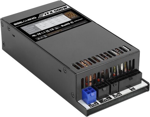 500W 1U/Flex ATX/Mini ITX Power Supply, 80+ Bronze Certified Fully Modular Active PFC Full Range 90-264V PSU, Suitable for Mini Server NAS HTPC Rackmount PSU in Kuwait