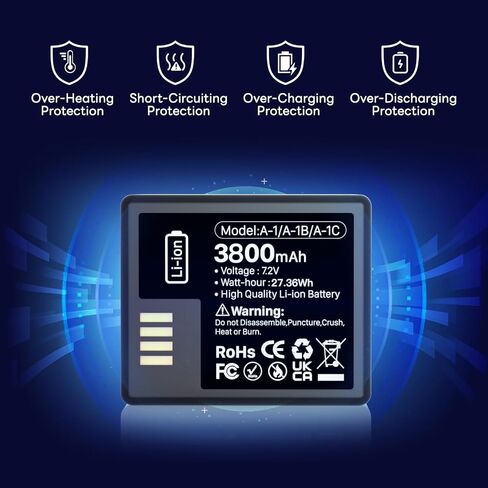 2pack Upgrade 3800mAh for Arlo pro Battery, Long-Lasting Battery Compatible with Arlo Pro/Pro 2 Camera in Kuwait