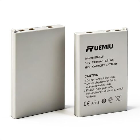 2-Pack Upgraded 2300mAh EN-EL5 Battery for Nikon in Kuwait