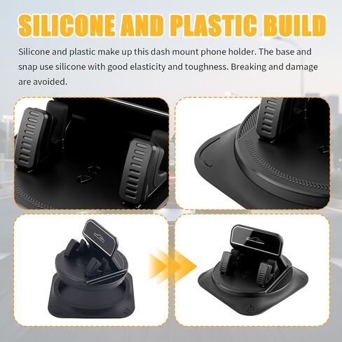 360° Rotatable Car Dashboard Phone Holder Anti-Shake in Kuwait