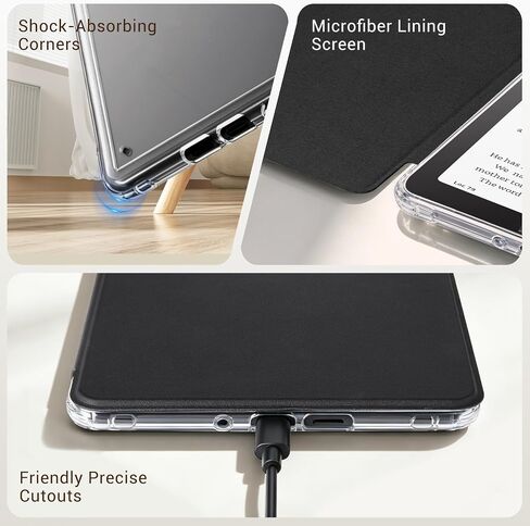 CoBak Detachable Magnetic Case for 7" Kindle 12th Gen 2024,Black in Kuwait