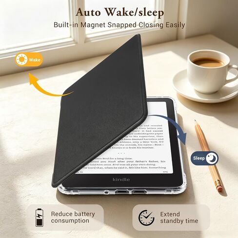 CoBak Detachable Magnetic Case for 7" Kindle 12th Gen 2024,Black in Kuwait