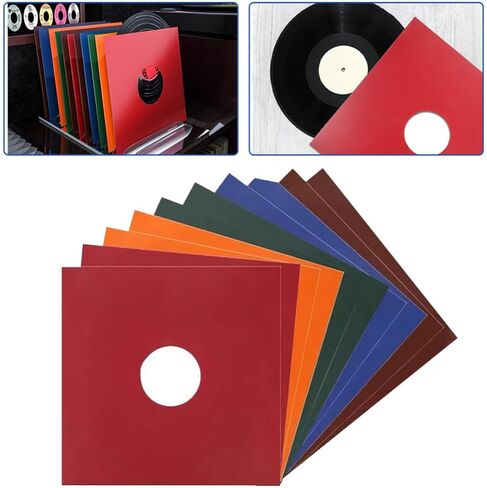 BESTYASH 5pcs Protective Vinyl Record Sleeves for 12 Inch Albums Made of Paper Easy to Open Vinyl Record Storage Bags and Album Cover Preservation in Kuwait