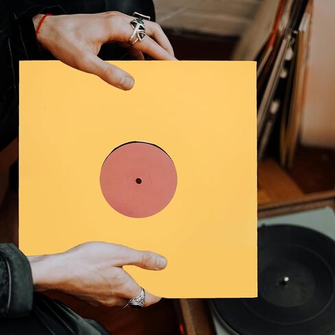 HEMOTON 10pcs Vinyl Record Outer Sleeve Kraft Paper Album Sleeve Cover for Vinyl Records Easy to Use and Provides Collection Uncluttered Look for Media Storage in Kuwait