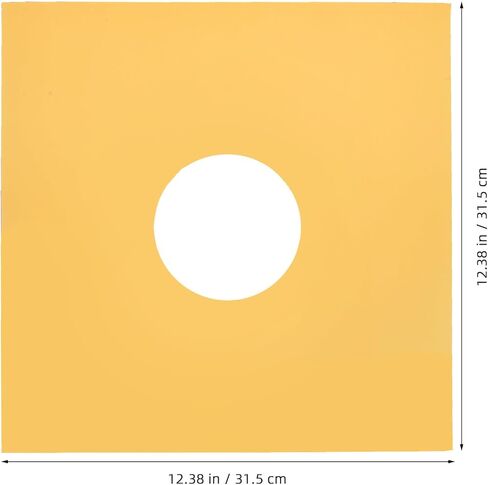 Uonlytech Vinyl Record Sleeves Protective Covers 10pcs Kraft Paper Yellow for 12-inch Sturdy and Long-Lasting and Prevent Data Damage Keep Records Safer and Collection Albums in Kuwait