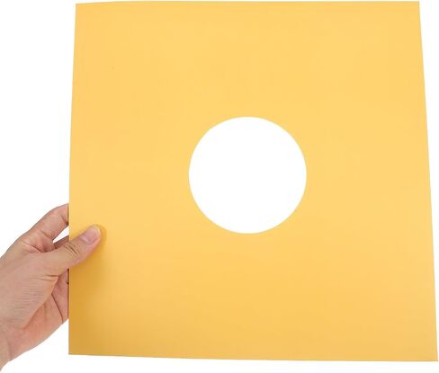 Uonlytech Vinyl Record Sleeves Protective Covers 10pcs Kraft Paper Yellow for 12-inch Sturdy and Long-Lasting and Prevent Data Damage Keep Records Safer and Collection Albums in Kuwait