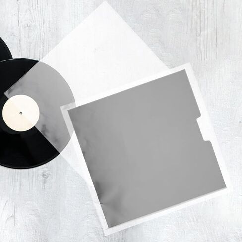 NUOBESTY 25pcs Vinyl Record Outer Sleeves Protective Sleeve for Vinyl Record Made of Sturdy Plastic Material to Protect and Store Albums in Kuwait