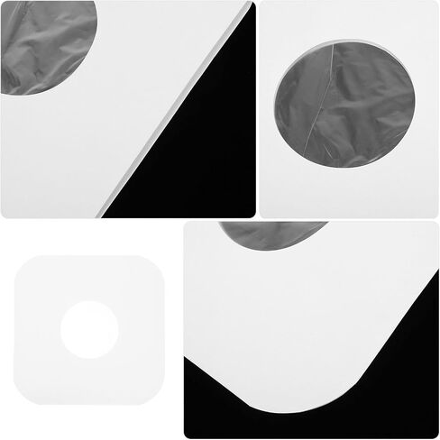 NUOBESTY 4pcs Inch White Paper Vinyl Record Sleeves with Double Layer Plastic Inner Lining for Extra Protection and Dust Prevention, Portable Kraft Record Covers for Storing and Protecting in Kuwait