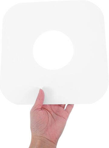 NUOBESTY 4pcs Inch White Paper Vinyl Record Sleeves with Double Layer Plastic Inner Lining for Extra Protection and Dust Prevention, Portable Kraft Record Covers for Storing and Protecting in Kuwait