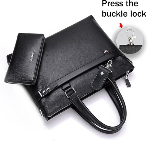 Anti Lost USB Flash Drive Leather Holder, 2 Pcs Leather USB Protective Case for Alloy Shark Buckle Lightweight Portable (Black+Brown, Large+Small) in Kuwait