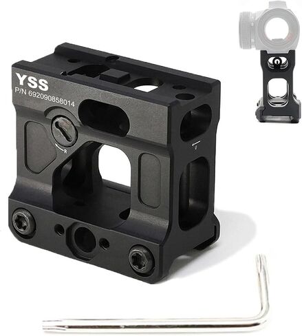 YSS Optic Riser Mount 2.26" Centerline Height Suitable M5 H1 H2 T1 T2 Red Dot Riser Mount Stand for Picatinny Rail Black in Kuwait