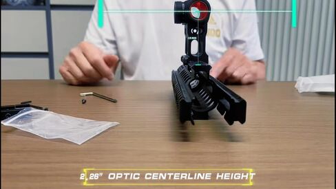 YSS Optic Riser Mount 2.26" Centerline Height Suitable M5 H1 H2 T1 T2 Red Dot Riser Mount Stand for Picatinny Rail Black in Kuwait