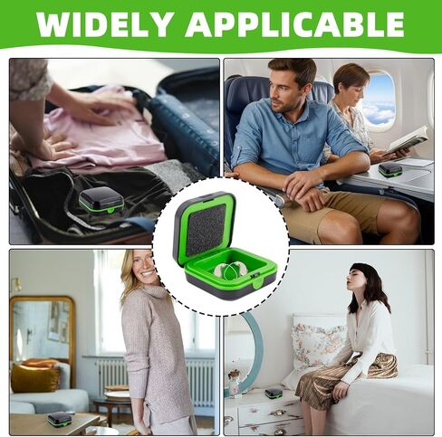 2PCS Waterproof Hearing Aid Cases for Travel for 2 Hearing Aids(Green) in Kuwait