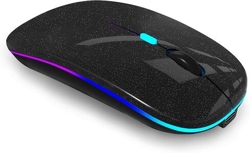 WREANU Wireless Mouse, Rechargeable Bluetooth Mouse for Laptop (Black) in Kuwait