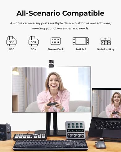 OBSBOT Tiny 3 Lite AI-Powered Spatial Audio 4K Webcam - Compact AI Tracking in Kuwait
