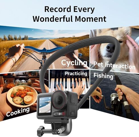 Magnetic Neck Phone Holder for Video Recording POV Phone Camera POV Chest Mount for Gopro DJI Osmo, Pocket 3 Neck Mount,Ideal for Vlogging, Live Streaming, Cooking, Sports in Saudi Arabia