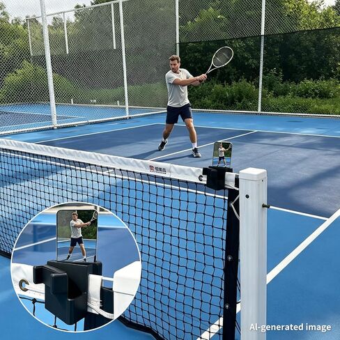 Tennis Net Phone Holder, 3D Printed Dual-View Camera Mount in Kuwait