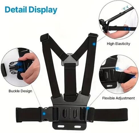 6-Piece Sports Camera Kit: Suitable for GoPro/Phone/Osmo and Other Action Cameras Phone Holder Accessories in Kuwait