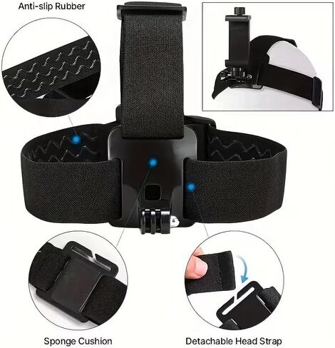 6-Piece Sports Camera Kit: Suitable for GoPro/Phone/Osmo and Other Action Cameras Phone Holder Accessories in Kuwait