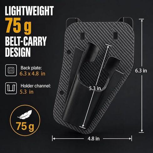 Fishing Rod Holster for Belt, Hands-Free Slide-in Rod Holder, Black in Kuwait