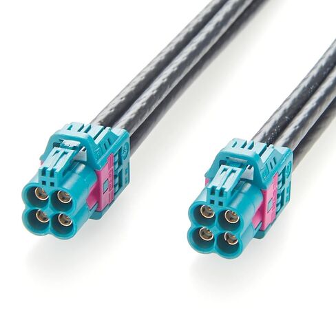 Quad 4 in 1 Rosenberger Mini Fakra RF Coaxial Cable Four-Cavity AMK12D-1M4Z5-Z Female to Female Car Vehicle LVDS Data Cable for ADAS, FPD-Link GMSL Camera, Infotainment, Telematics (2M/6.6FT) in Kuwait