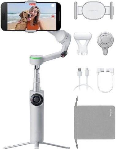 Insta360 Flow 2 Pro 3-Axis AI-Powered Smartphone Gimbal Creator Bundle - St in Kuwait