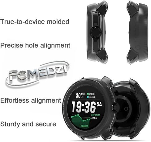 Smartwatch Screen Protector Compatible for Suunto Race 2 Case TPU Soft Frame Cover and Tempered Glass Protective Film (Pack of 3+2) in Kuwait
