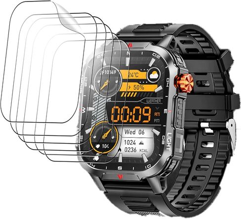 6 Pack Screen Protector for Hwagol 2.01inch Smart Watch– 6H TPU Film,Anti-Scratch, Anti-Fingerprint,Bubble-Free,Shatterproof,Dustproof,Touch Sensitive,Full Protection for Watch Display in Kuwait
