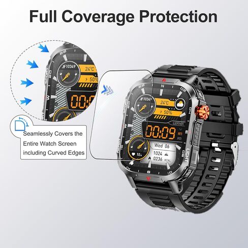 6 Pack Screen Protector for Hwagol 2.01inch Smart Watch– 6H TPU Film,Anti-Scratch, Anti-Fingerprint,Bubble-Free,Shatterproof,Dustproof,Touch Sensitive,Full Protection for Watch Display in Kuwait