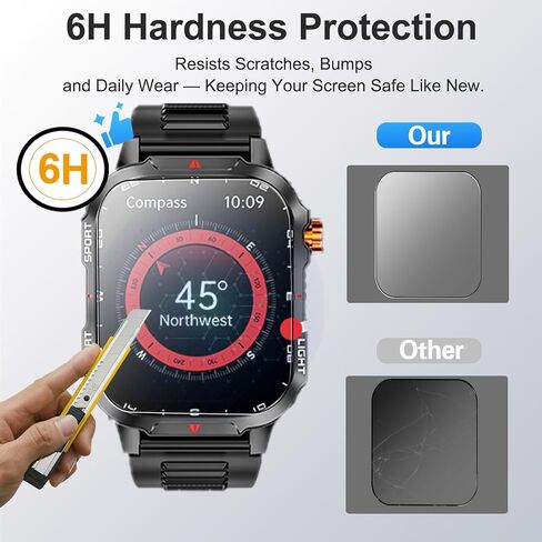 6 Pack Screen Protector for Hwagol 2.01inch Smart Watch– 6H TPU Film,Anti-Scratch, Anti-Fingerprint,Bubble-Free,Shatterproof,Dustproof,Touch Sensitive,Full Protection for Watch Display in Kuwait