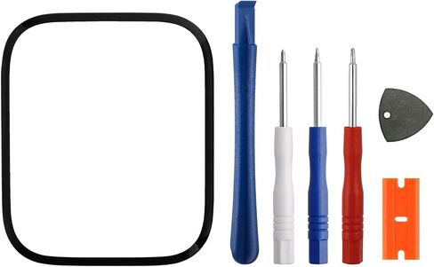 New Front Glass Outer Screen Lens Replacement Compatible with Apple Watch Series 7/8/9 iWatch 45mm with Tools(No Display and Touch digitizer) in Kuwait