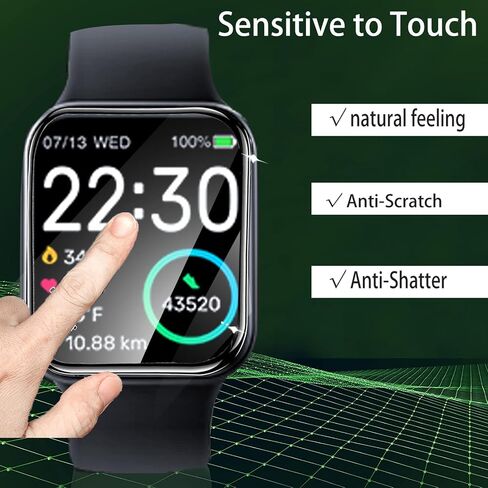 Lamshaw Compatible for TRAUSI Smart Watches Screen Protector, [3 Pack] 3D Full Coverage PET Screen Protector Film Compatible for TRAUSI TG08 1.83" HD Smart Watches (3 Pack) in Kuwait