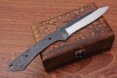 MB -7276 Handmade Forged Carbon Steel Knife Blank – 9 Inch Full Tang Hunting Knife Blade – Custom DIY Bushcraft Survival Fixed Blade for Camping, Tactical, Fishing & Outdoor Adventure in Kuwait