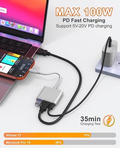 Switch 2 Dock, 4K 120Hz USB C to HDMI Adapter - TV Docking Station with 4K Display/PD 100W Charging/USB 3.0 Port, Travel Dock for Nintendo Switch 2/Switch/OLED/Steam Deck/ROG Xbox Ally X/Legion Go in Saudi Arabia