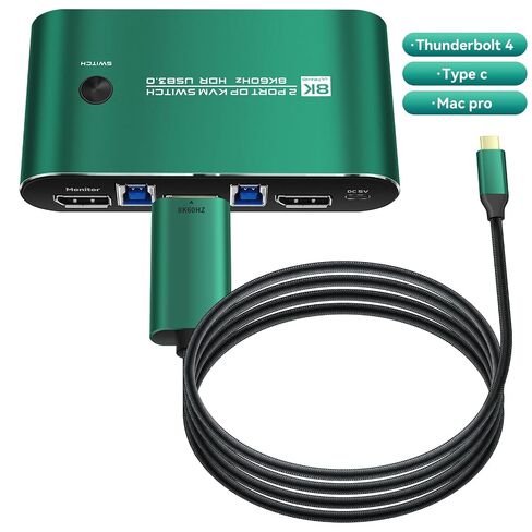 Displayport Kvm Switch 1 Monitors 2 Computers 1440P 240hz kvm Switch 1 Monitors 2 Computers displayport 240hz displayport kvm 1440p 120hz 144hz 165hz 175hz 240hz in Saudi Arabia