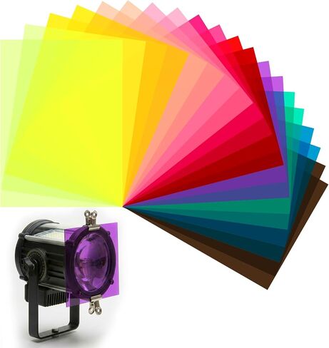 TOTiyea Gel Light Filter Sheets 20 Pack 10 Colors 12mil LED Lights & DIY in Kuwait