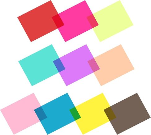 TOTiyea Gel Light Filter Sheets 20 Pack 10 Colors 12mil LED Lights & DIY in Kuwait