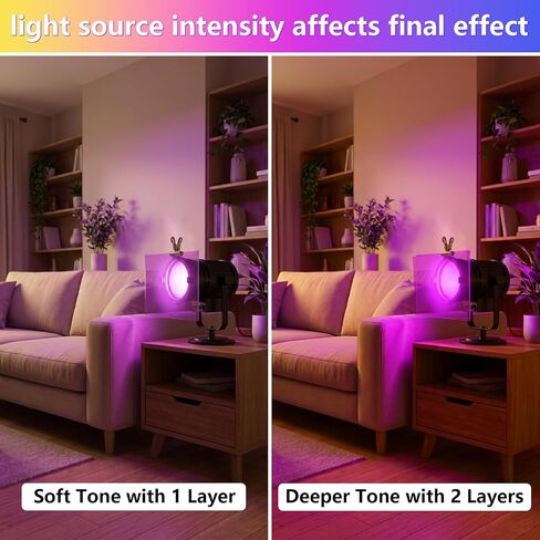TOTiyea Gel Light Filter Sheets 20 Pack 10 Colors 12mil LED Lights & DIY in Kuwait