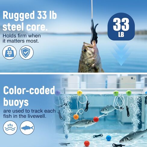 Cull Tags for Bass Fishing, Fish Culling System, Boat Livewell Float Clips in Kuwait