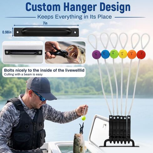 Cull Tags for Bass Fishing, Fish Culling System, Boat Livewell Float Clips in Kuwait