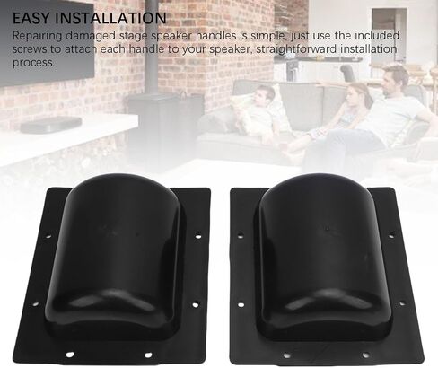 Heavy Duty Recessed Speaker Handles 2 Pack 5.28 X 4.21in Aluminum Alloy with ABS Base for PA Speakers Amplifier Cabinets Toolboxes in Kuwait